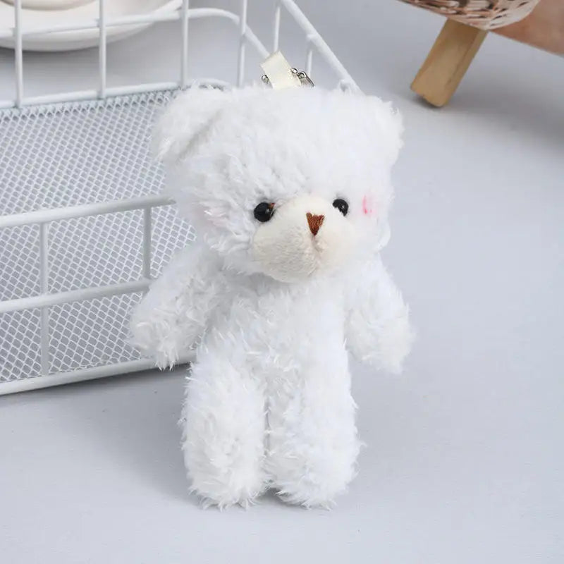 KTX-574803 Adorable Plush Teddy Bear Keychain for Kids - Soft Cartoon Doll Pendant