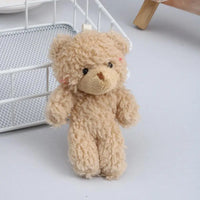 HKM-574803 Adorable Plush Teddy Bear Keychain for Kids - Soft Cartoon Doll Pendant