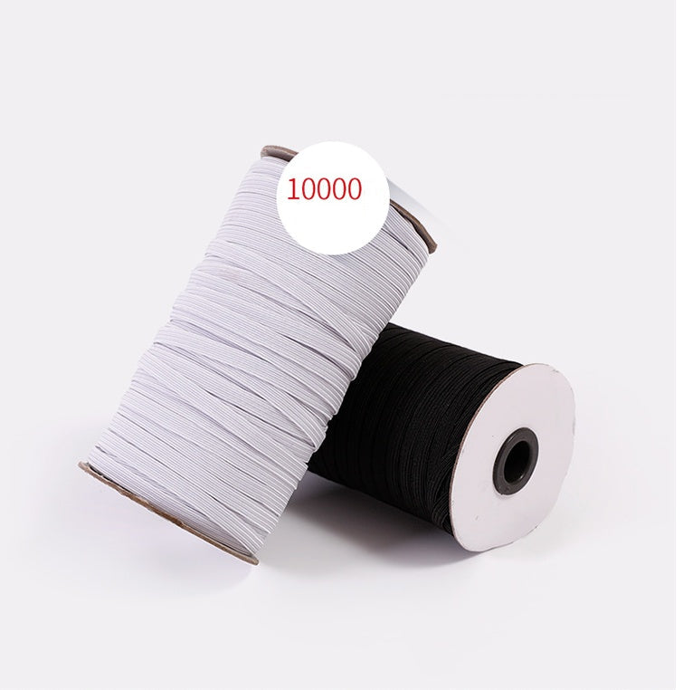 HKM-574803 Walking Horse Elastic Band - Durable Polypropylene & Latex - 1.2 cm Width, 12 mm Diameter, Available in White and Black (91 Meters)