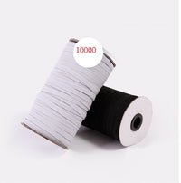 HKM-574803 Walking Horse Elastic Band - Durable Polypropylene & Latex - 1.2 cm Width, 12 mm Diameter, Available in White and Black (91 Meters)