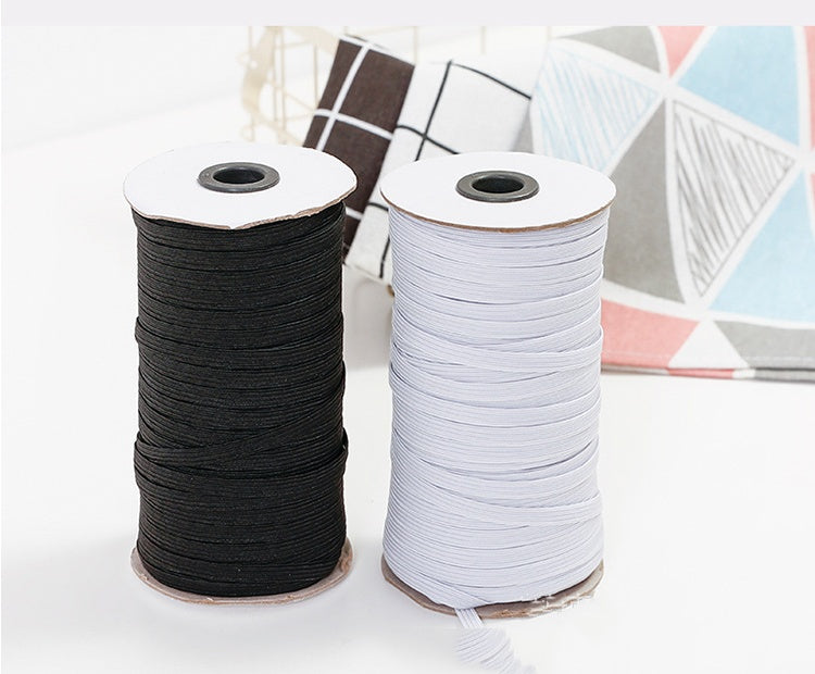 HKM-574803 Walking Horse Elastic Band - Durable Polypropylene & Latex - 1.2 cm Width, 12 mm Diameter, Available in White and Black (91 Meters)