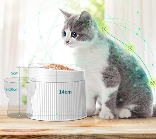 HKM-574995 High Leg Cat Bowl with Anti-Tumble Design and Large Capacity for Comfortable Eating