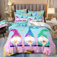 HKM-575123 Cartoon Frog and Salamander Three-Piece Kids Bedding Set, Available in Multiple Sizes