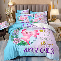 HKM-575123 Cartoon Frog and Salamander Three-Piece Kids Bedding Set, Available in Multiple Sizes