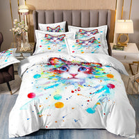 HKM-575123 Cartoon Frog and Salamander Three-Piece Kids Bedding Set, Available in Multiple Sizes