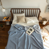 HKM-575123 Japanese Pure Cotton Summer Quilt in Various Striped Designs for Air Conditioning and Warm Nights