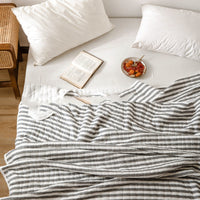 HKM-575123 Japanese Pure Cotton Summer Quilt in Various Striped Designs for Air Conditioning and Warm Nights