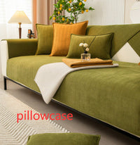 HKM-575187 Chenille Non-Slip Universal Sofa Cover with Plant and Flower Design in Herringbone Patterns