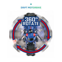 HKM-575379 Remote Control Drift Motorcycle Toy for Kids – 1:10 Scale Electric Motorcycle with 4 Channels, Indoor-Outdoor Use