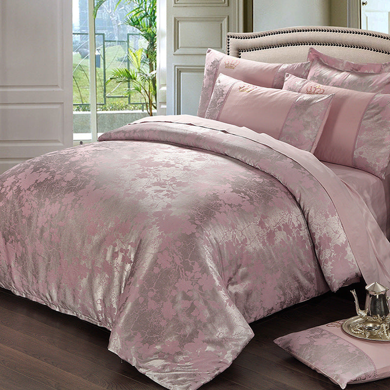 HKM-575443 Four-Piece Modal Jacquard Bedding Set for 1.8m Beds in Various Stylish Patterns