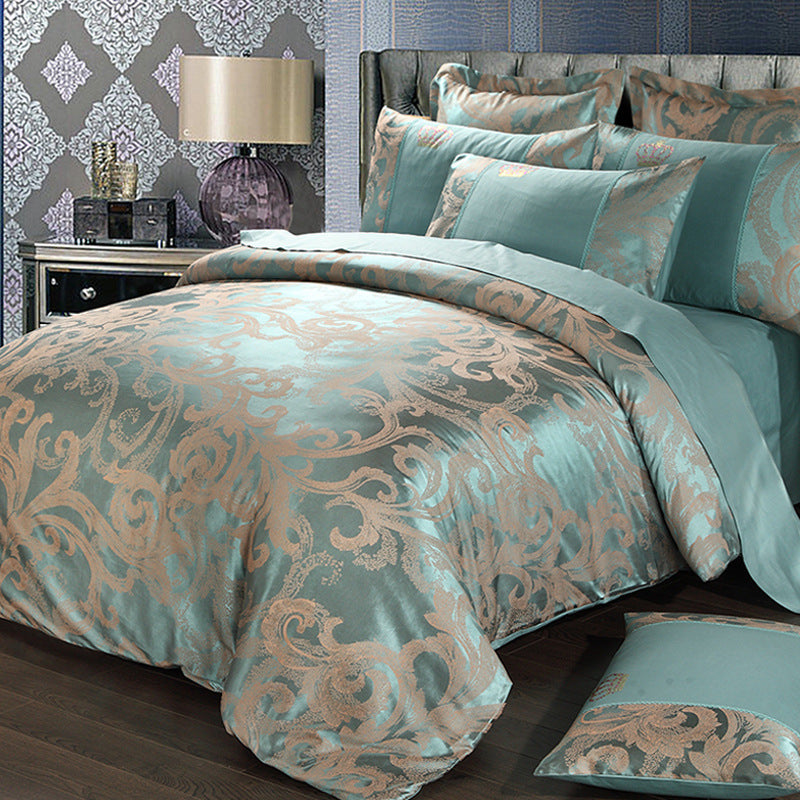 HKM-575443 Four-Piece Modal Jacquard Bedding Set for 1.8m Beds in Various Stylish Patterns