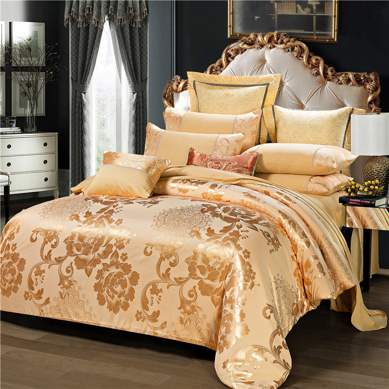 HKM-575443 Four-Piece Modal Jacquard Bedding Set for 1.8m Beds in Various Stylish Patterns