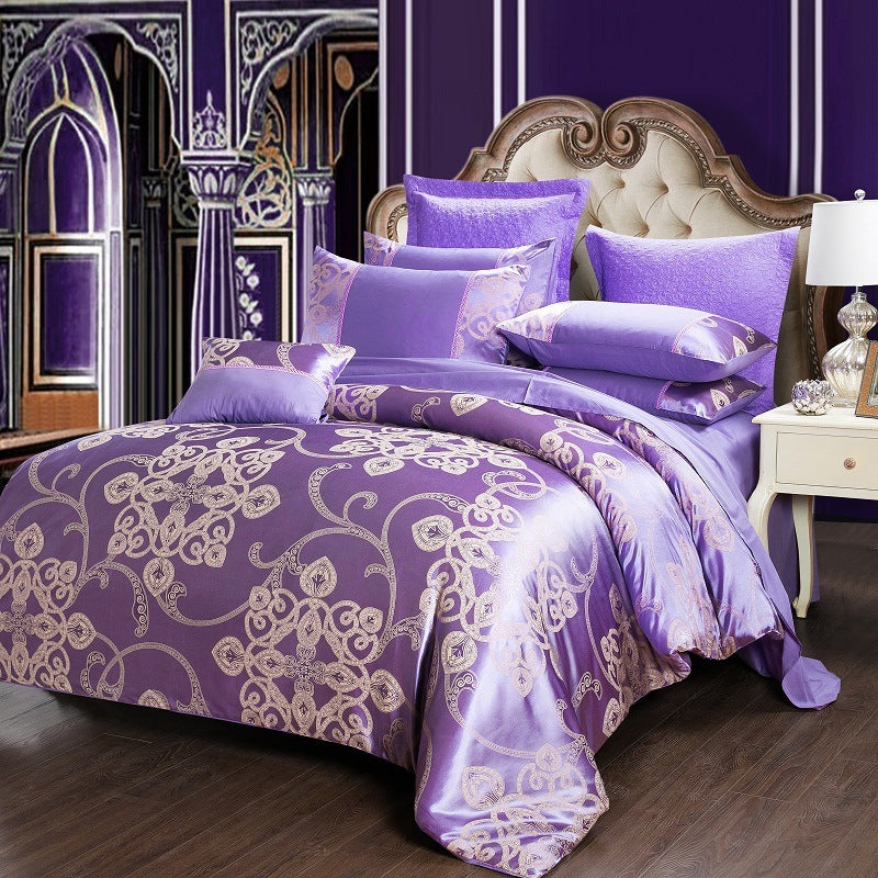 HKM-575443 Four-Piece Modal Jacquard Bedding Set for 1.8m Beds in Various Stylish Patterns
