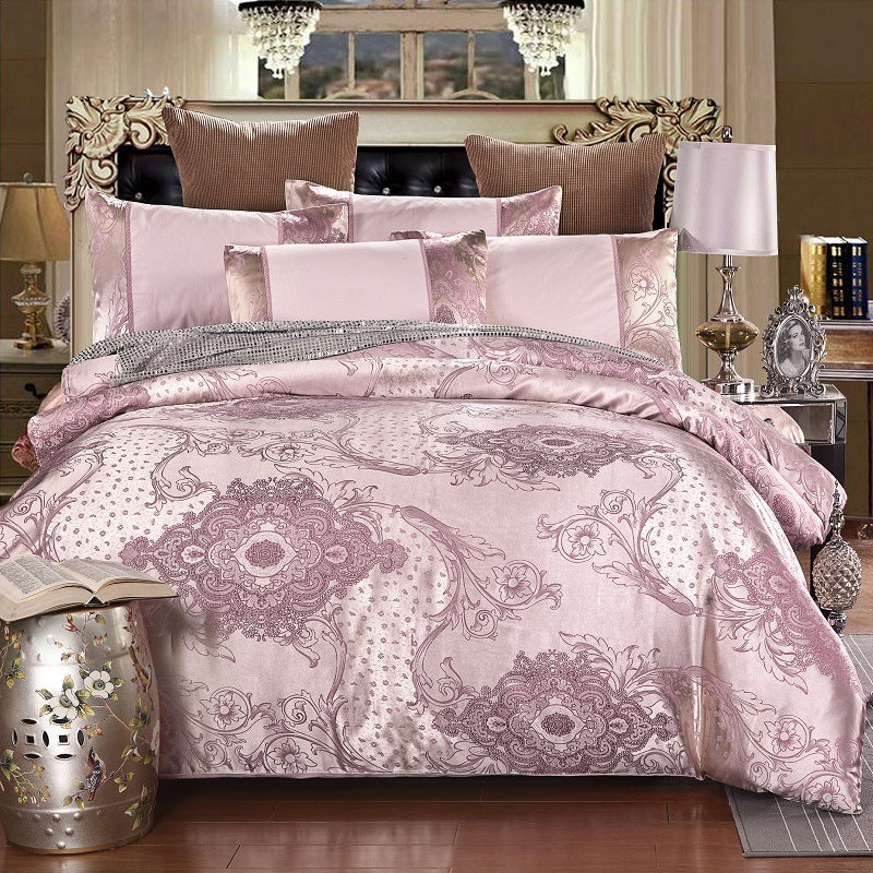 HKM-575443 Four-Piece Modal Jacquard Bedding Set for 1.8m Beds in Various Stylish Patterns