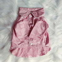 HKM-575571 Leisurely Pet Shirt for Dogs and Cats - Soft Polyester, Available in White, Gray, Pink, Sizes S to XXL