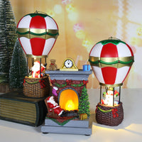 HKM-575571 Luminous Resin Old Man and Snowman Christmas Ornaments for Holiday Decor