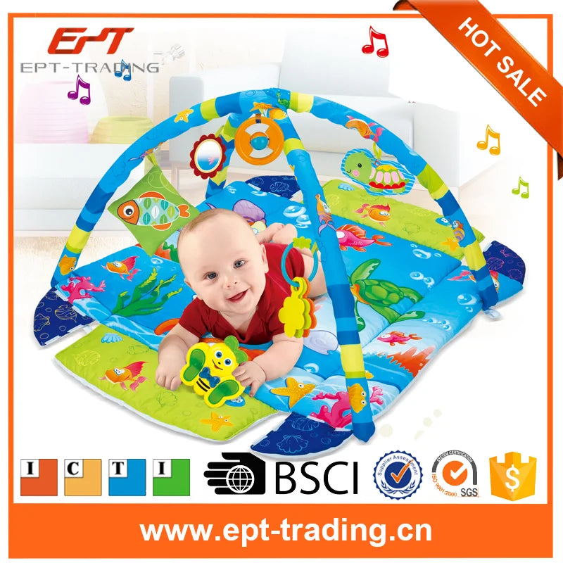 HKM-575763 Interactive Educational Musical Play Mat for Babies and Toddlers, Soft Sensory Gym Floor Mat, EPT369488