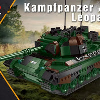 HKM-575955 Military Tank Armored Vehicle Building Block Set - Eco-Friendly ABS Plastic Model Toy for Kids 2-14 Years