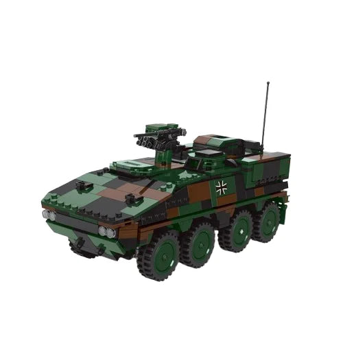 KTX-575955 Military Tank Armored Vehicle Building Block Set - Eco-Friendly ABS Plastic Model Toy for Kids 2-14 Years