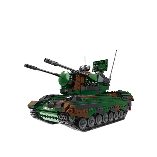 KTX-575955 Military Tank Armored Vehicle Building Block Set - Eco-Friendly ABS Plastic Model Toy for Kids 2-14 Years