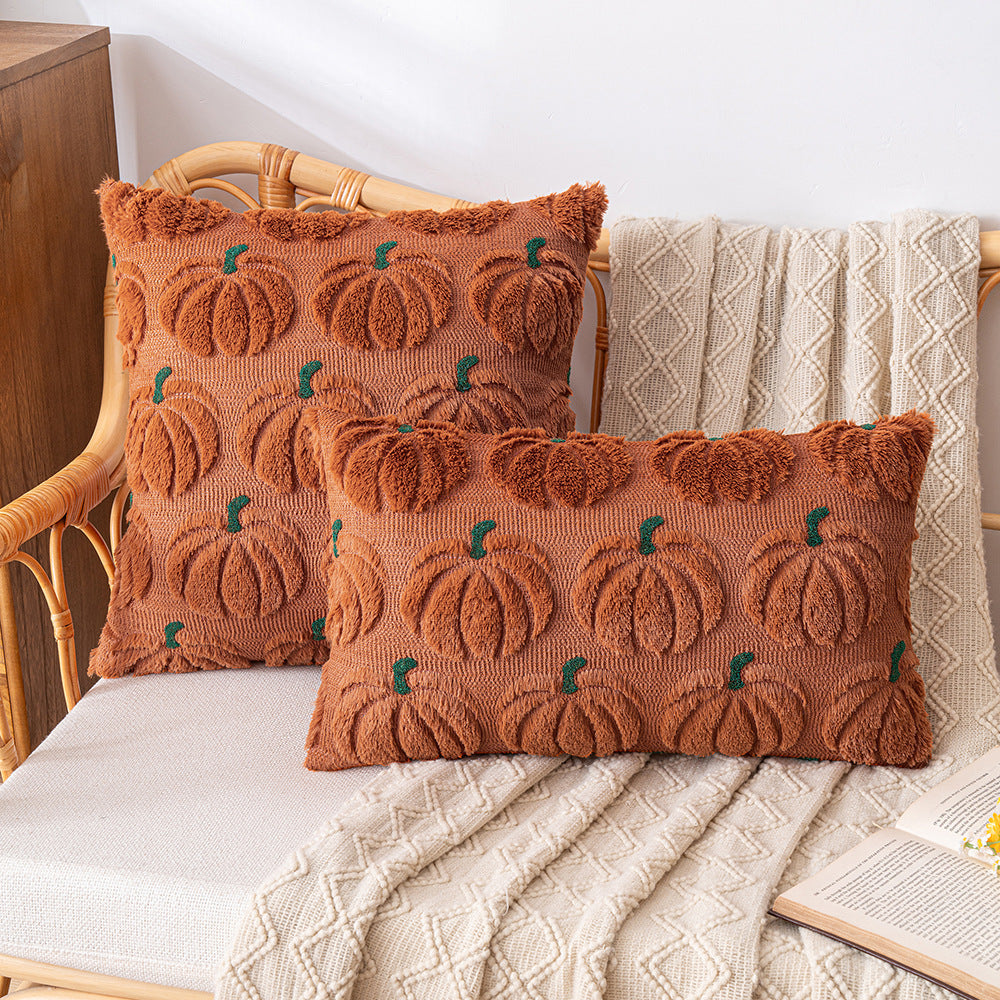 HKM-576083 Solid Color Embroidered Wool Pillow and Cushion Cover in Various Sizes and Colors