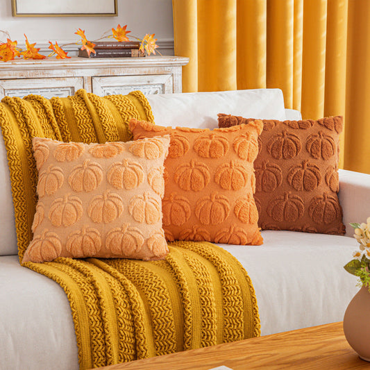 HKM-576083 Solid Color Embroidered Wool Pillow and Cushion Cover in Various Sizes and Colors