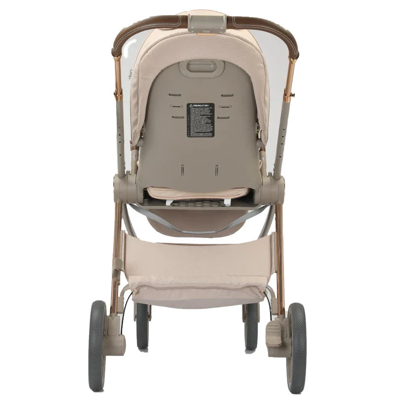 KTX-576147 Foldable 3-in-1 Baby Stroller with Double Directional Steering and Large Storage Basket