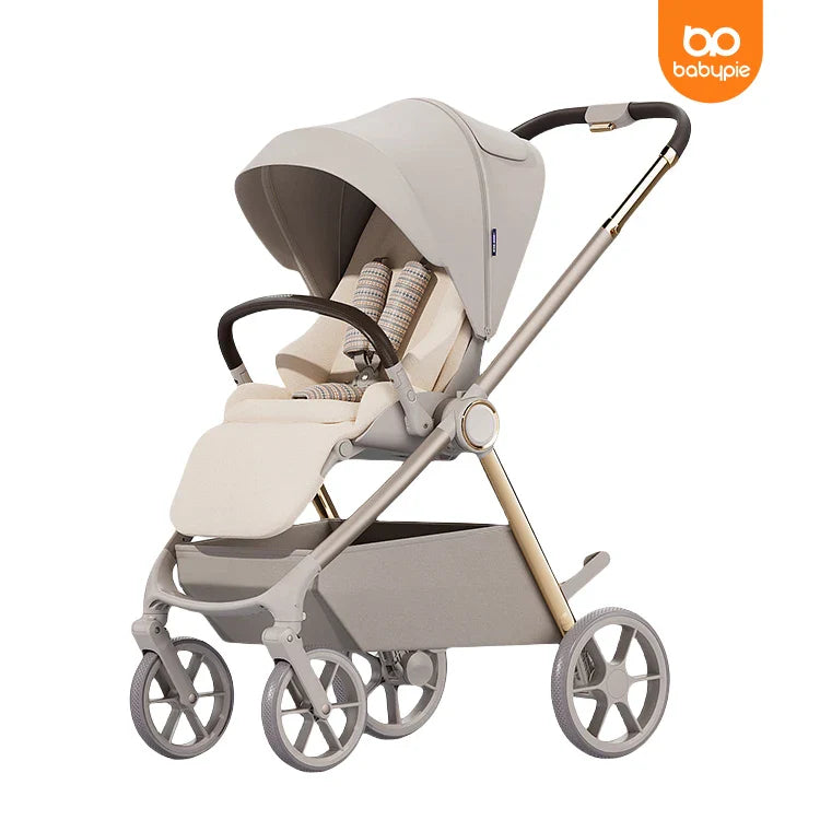 KTX-576147 Foldable 3-in-1 Baby Stroller with Double Directional Steering and Large Storage Basket