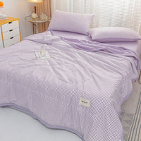 HKM-576275 Summer Quilt Four-Piece Bedding Set - Machine Washable with Reactive Print and Cool Fiber Material