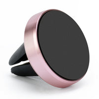 HKM-576339 Magnetic Car Air Outlet Mobile Phone Holder - Compatible with All Phones - Rose Gold, Gold, Black, Red, Silver