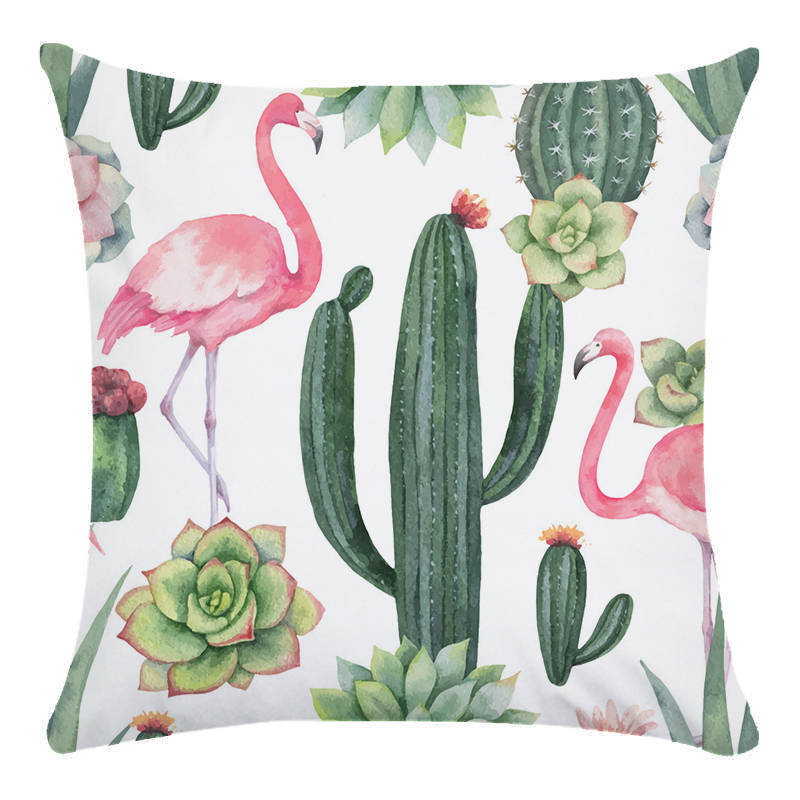 HKM-576403 Tropical Guava Flower Super Soft Plush Pillowcase Cushion Cover, 45cm x 45cm
