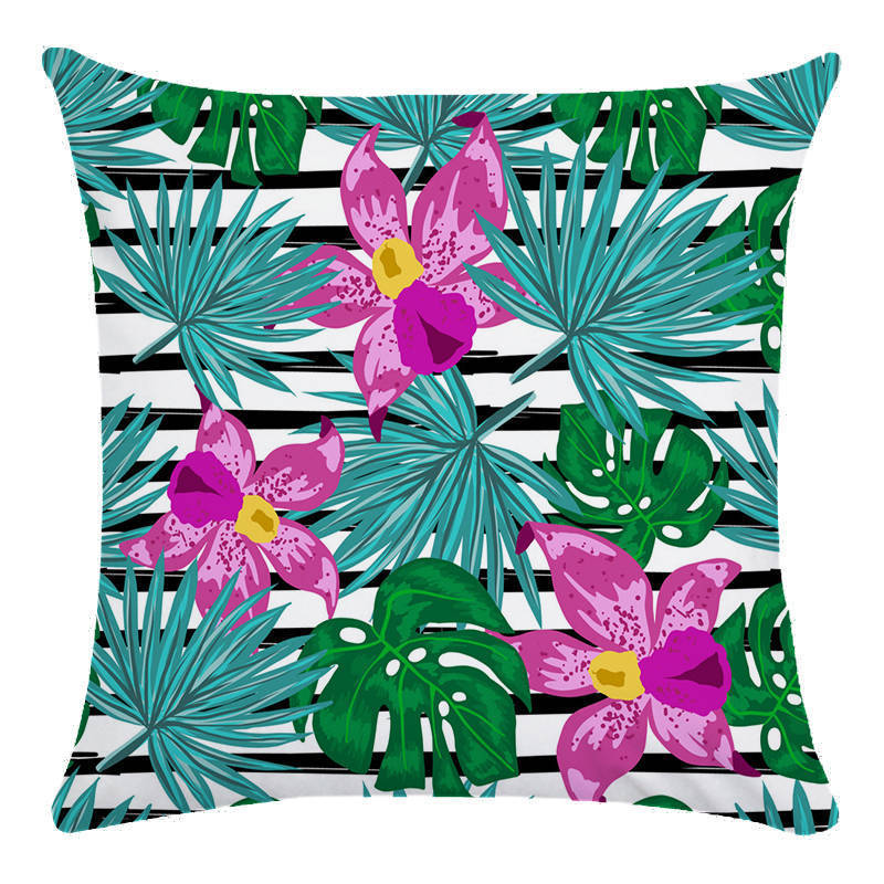 HKM-576403 Tropical Guava Flower Super Soft Plush Pillowcase Cushion Cover, 45cm x 45cm