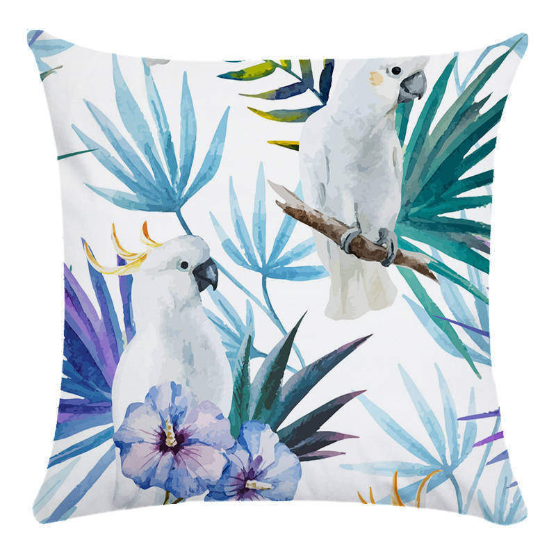 HKM-576403 Tropical Guava Flower Super Soft Plush Pillowcase Cushion Cover, 45cm x 45cm