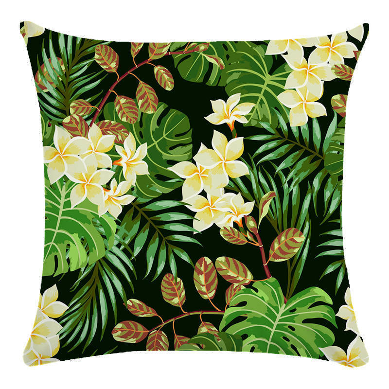HKM-576403 Tropical Guava Flower Super Soft Plush Pillowcase Cushion Cover, 45cm x 45cm