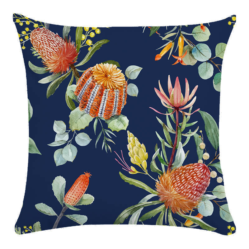 HKM-576403 Tropical Guava Flower Super Soft Plush Pillowcase Cushion Cover, 45cm x 45cm