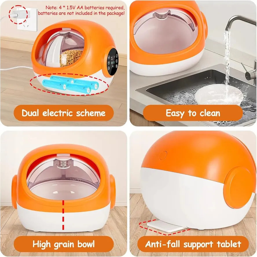 KTX-576723 Smart RFID Cat Feeder with Microchip Recognition and Portion Control