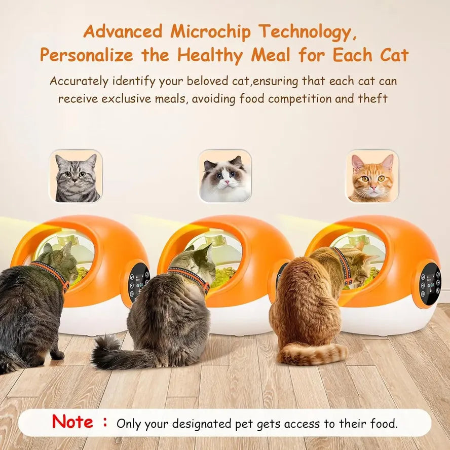 KTX-576723 Smart RFID Cat Feeder with Microchip Recognition and Portion Control