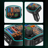 HKM-576851 Dual Screen Bluetooth FM Car MP3 Player with Fast Charging and U-Disk Compatibility