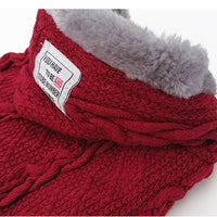 HKM-576851 Soft and Comfortable Knitted Dog Sweater in Blue and Wine Red, Available in Multiple Sizes