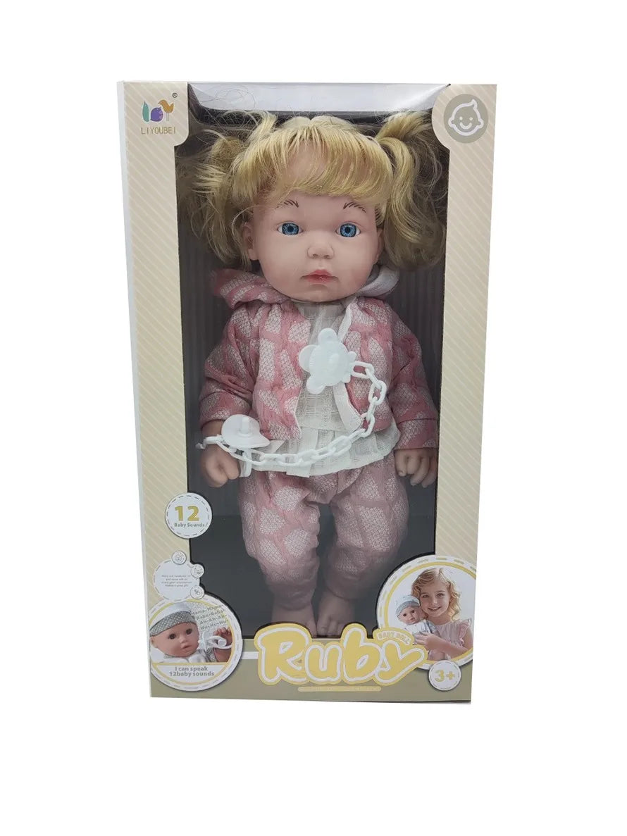 HKM-576915 Lifelike Reborn Baby Doll for Kids - Realistic Soft Silicone Toy, Ages 2-7