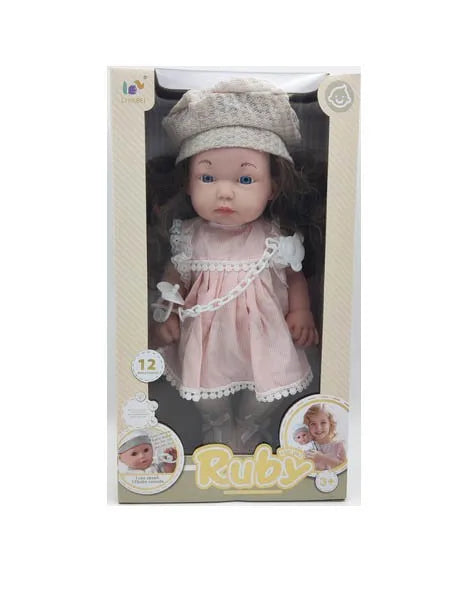 HKM-576915 Lifelike Reborn Baby Doll for Kids - Realistic Soft Silicone Toy, Ages 2-7