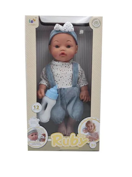 HKM-576915 Lifelike Reborn Baby Doll for Kids - Realistic Soft Silicone Toy, Ages 2-7