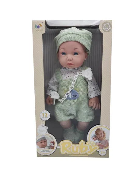 HKM-576915 Lifelike Reborn Baby Doll for Kids - Realistic Soft Silicone Toy, Ages 2-7
