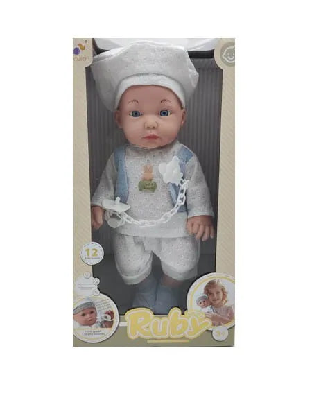 HKM-576915 Lifelike Reborn Baby Doll for Kids - Realistic Soft Silicone Toy, Ages 2-7