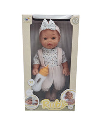 HKM-576915 Lifelike Reborn Baby Doll for Kids - Realistic Soft Silicone Toy, Ages 2-7