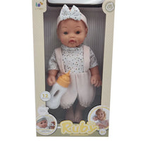 HKM-576915 Lifelike Reborn Baby Doll for Kids - Realistic Soft Silicone Toy, Ages 2-7