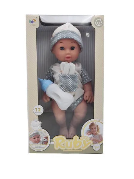HKM-576915 Lifelike Reborn Baby Doll for Kids - Realistic Soft Silicone Toy, Ages 2-7