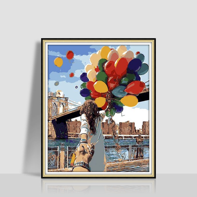 HKM-577043 Digital Oil Painting in Romantic Style – Modern Minimalist Artwork, Size 40 x 50 cm