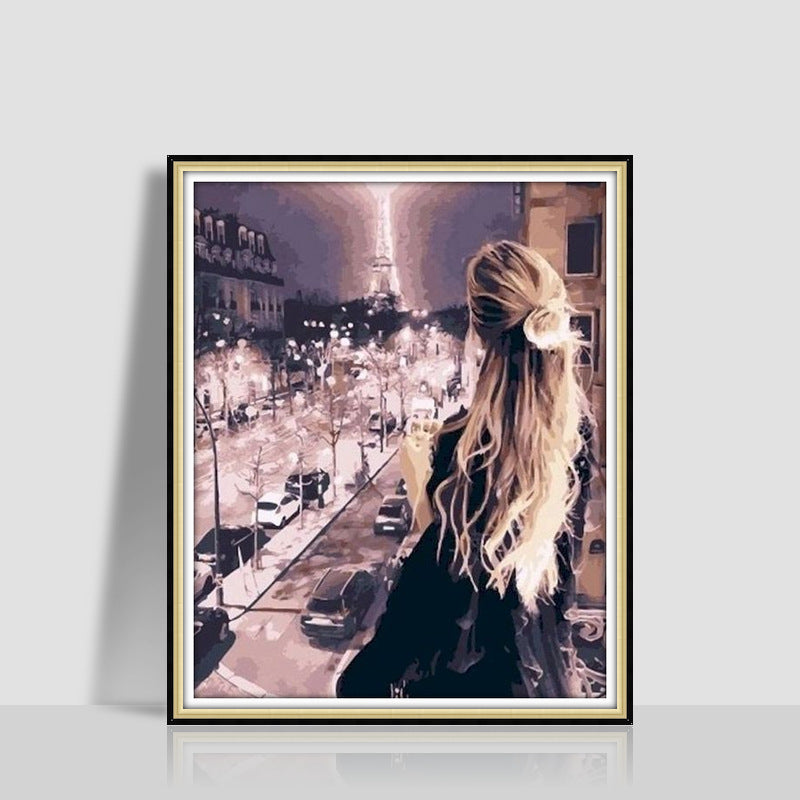 HKM-577043 Digital Oil Painting in Romantic Style – Modern Minimalist Artwork, Size 40 x 50 cm