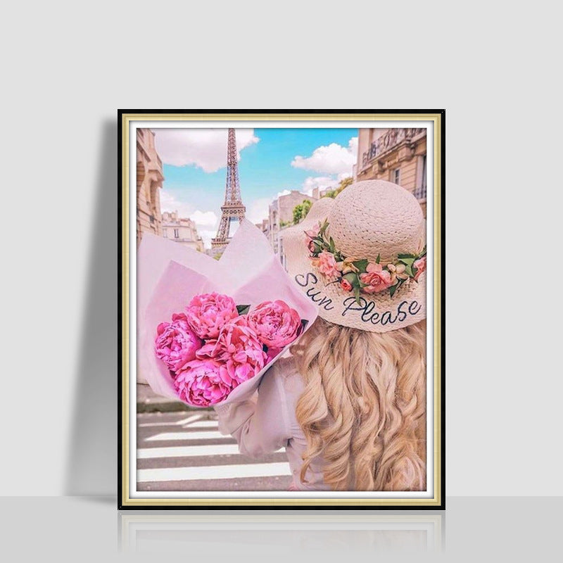 HKM-577043 Digital Oil Painting in Romantic Style – Modern Minimalist Artwork, Size 40 x 50 cm
